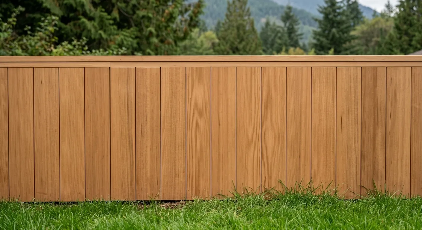 Square flush cedar privacy fence in Chilliwack Abbotsford British Columbia